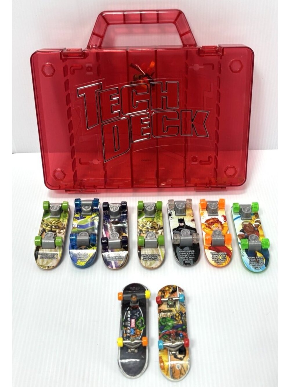 Tech Deck Collection Star Wars Clone Wars Young Justice Turtles Set of 9, GUC